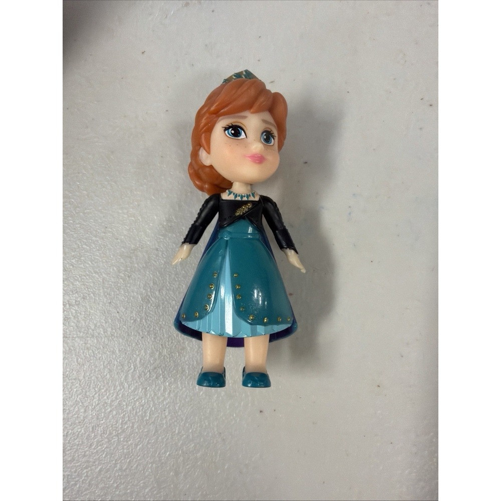 Disney Frozen Anna Poseable Mini 3.5" Doll Figure Toy, Excellent Condition